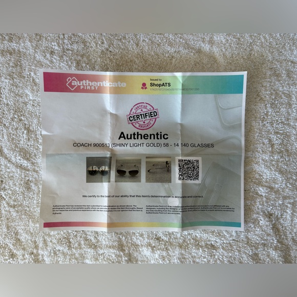 COACH Sunglasses-Shiny Light Gold-Preowned, Good Condition-Lens are Scratched - Picture 10 of 10